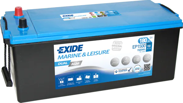 Bilde av EXIDE Dual AGM EP1500 180Ah