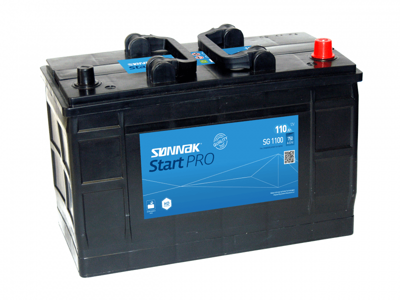Sønnak HD PRO SG1100 110Ah. Kaldstartstrøm 750 EN CCA