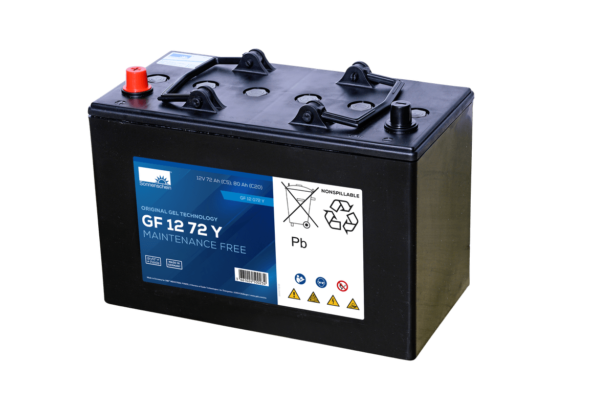  SONNENSCHEIN GF12072Y  GELBatteri 12V 72AH (330x171x236mm) +Venstre