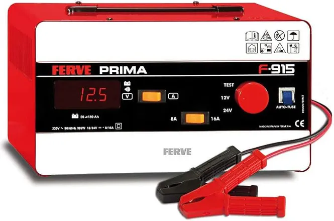 Hovedbilde FERVE F-912. Batterilader med ...