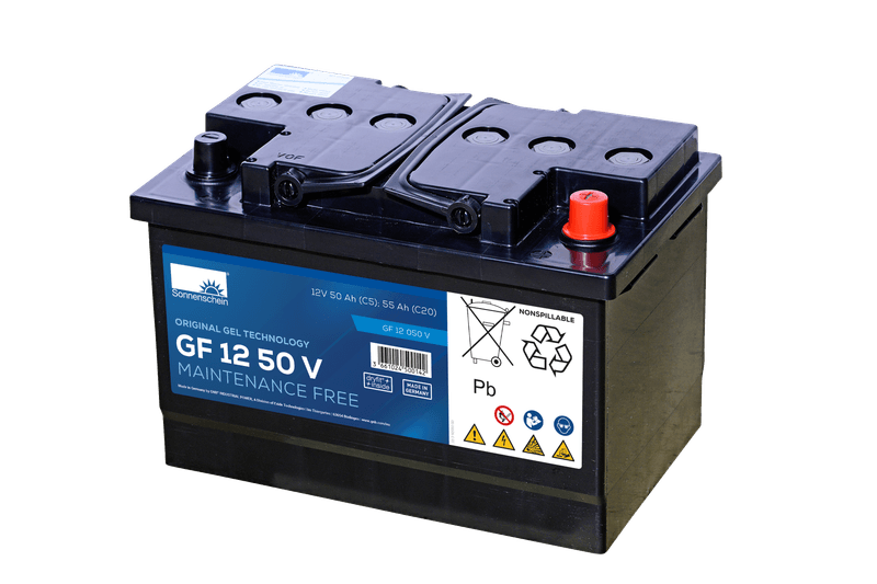 SONNENSCHEIN GEL Batteri 12V 50AH (278x175x190mm) +høyre