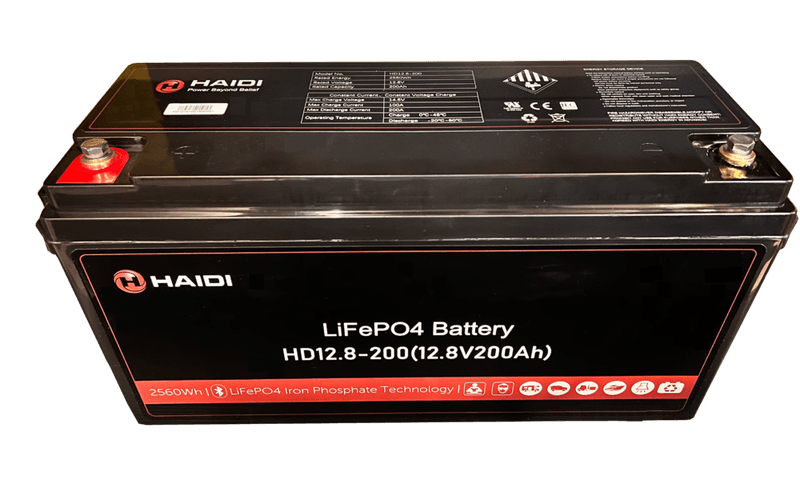 HAIDI Li-Ion LiFePO4  12V 200Ah - 2560Wh    